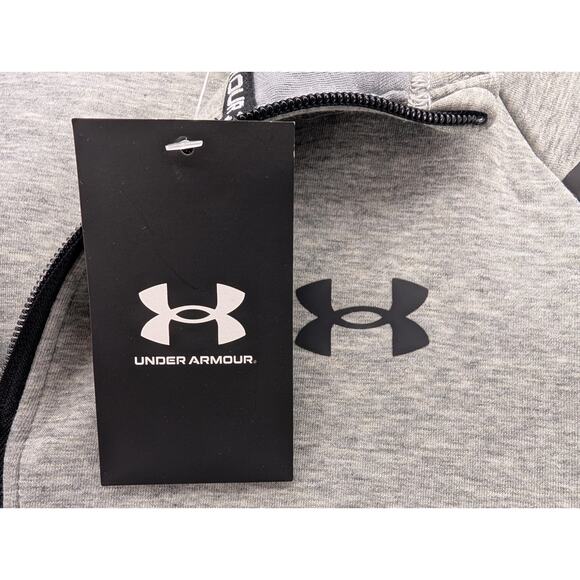 NWT Under Armour Men's UA Unstoppable Fleece Full-Zip in Mod Grey size Medium - Picture 4 of 7